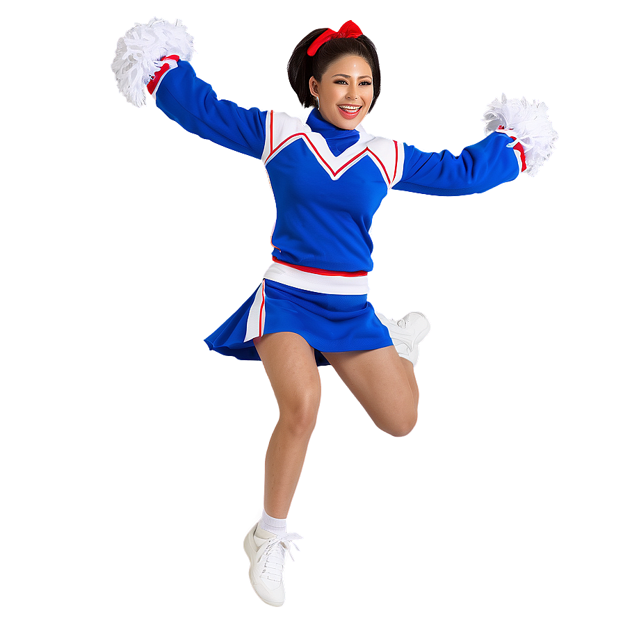Cheerleader Spirited Jump Png 05252024 PNG