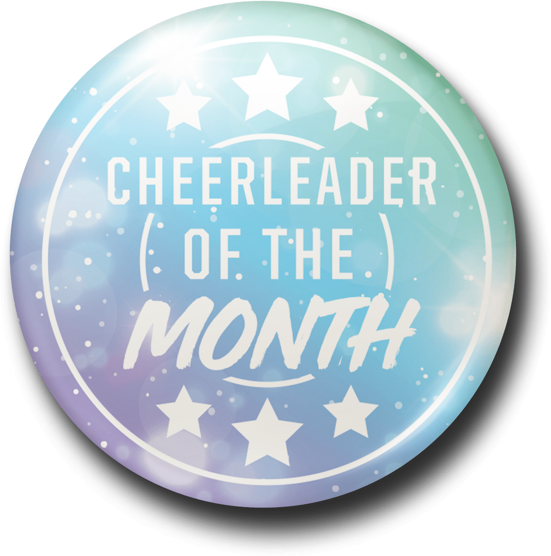 Cheerleaderofthe Month Award Badge PNG