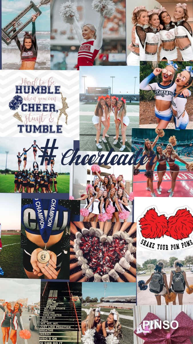 Cheerleading Collage Aesthetic.jpg Wallpaper