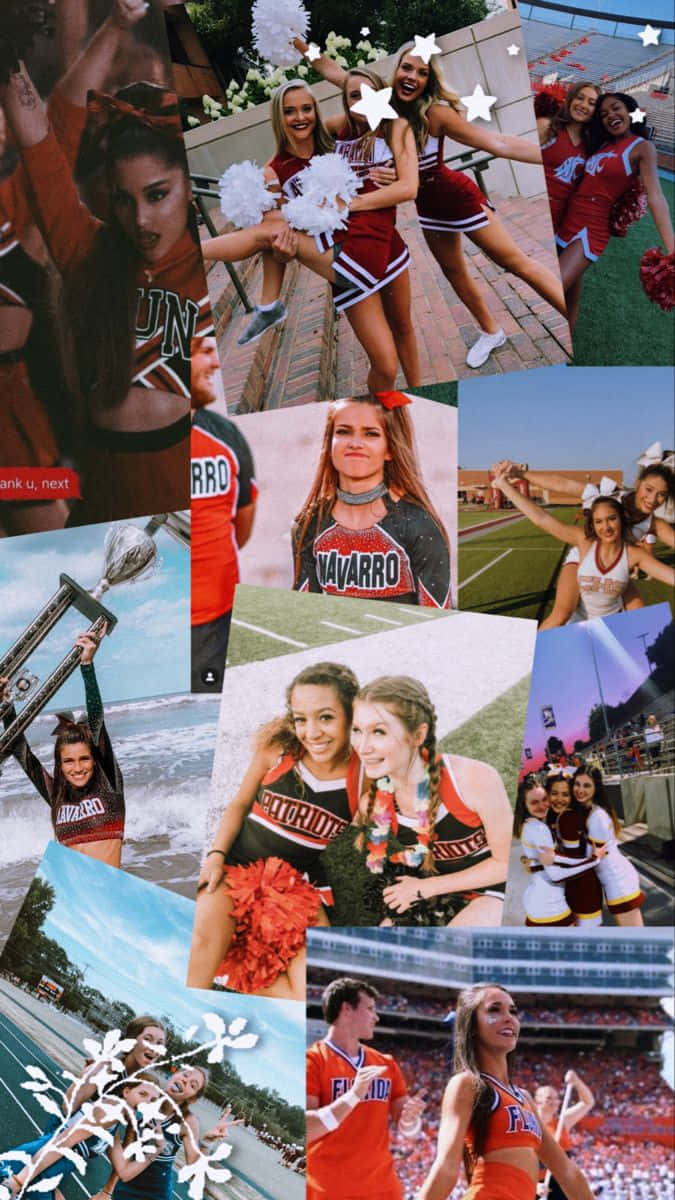Cheerleading Collage Spiritand Competition Wallpaper