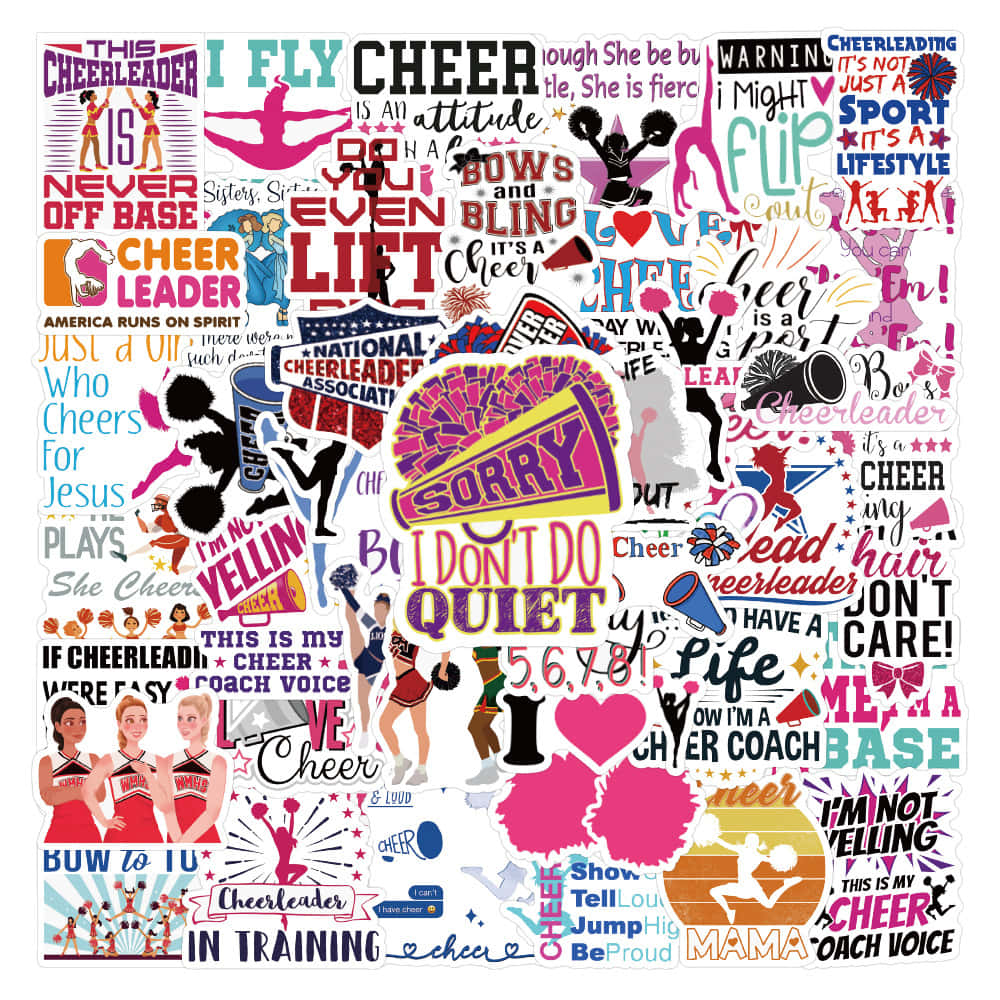 Cheerleading Quotesand Graphics Collage Wallpaper