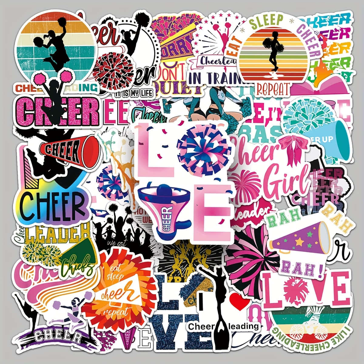 Cheerleading Stickers Collectie Achtergrond