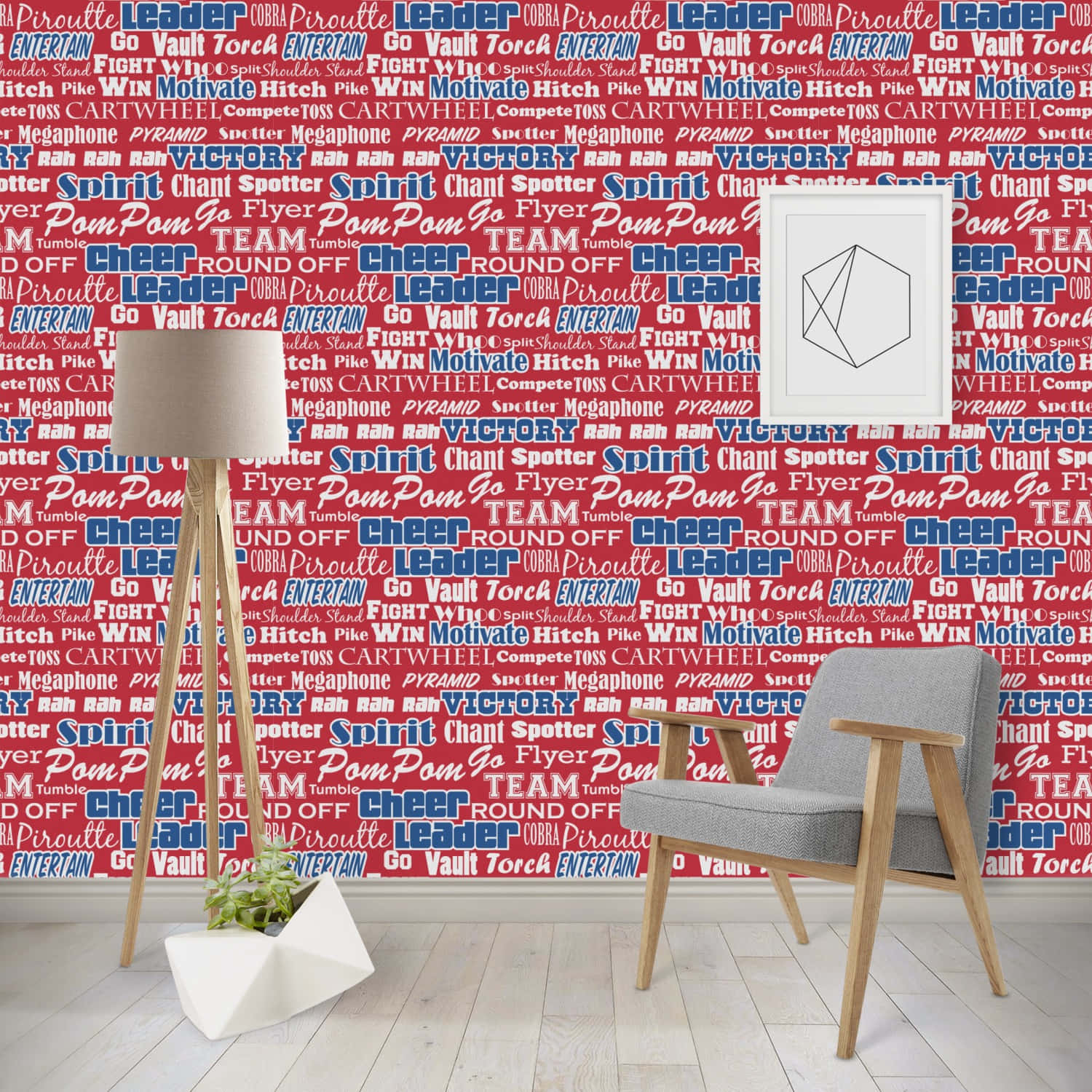 Cheerleading Themed Wallpaper Room Decor Wallpaper