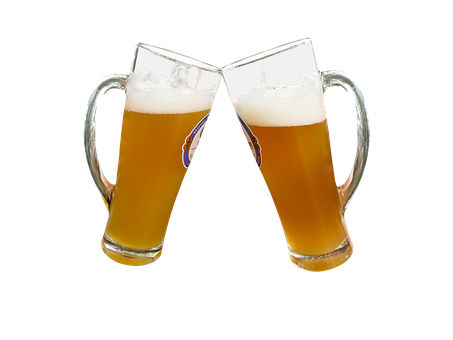 Cheers With Beer Glasses PNG