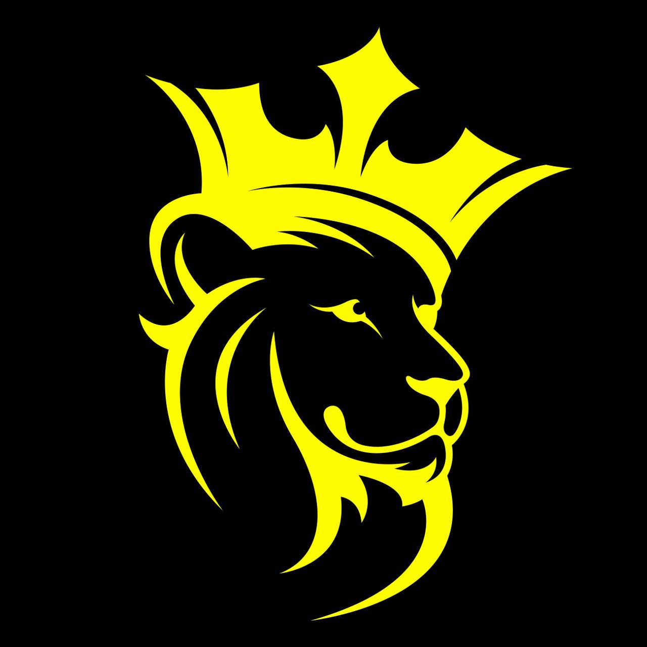Cheery Løve Kronet Konge Logo Wallpaper