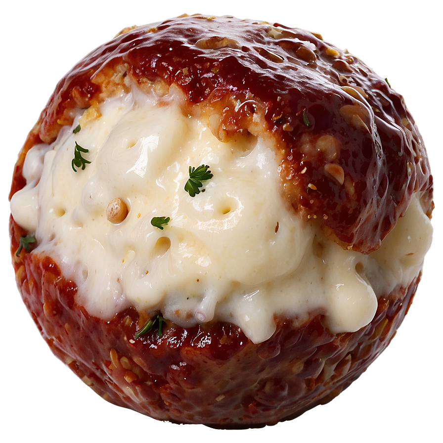 Cheese Stuffed Meatball Png 06242024 PNG