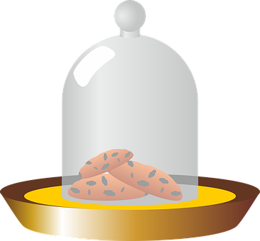 Cheese Wedge Under Glass Dome PNG