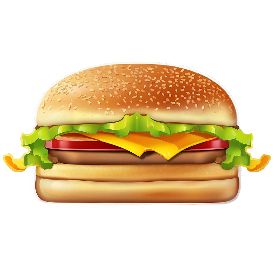 Cheeseburger Emoji Art Png 05242024 PNG