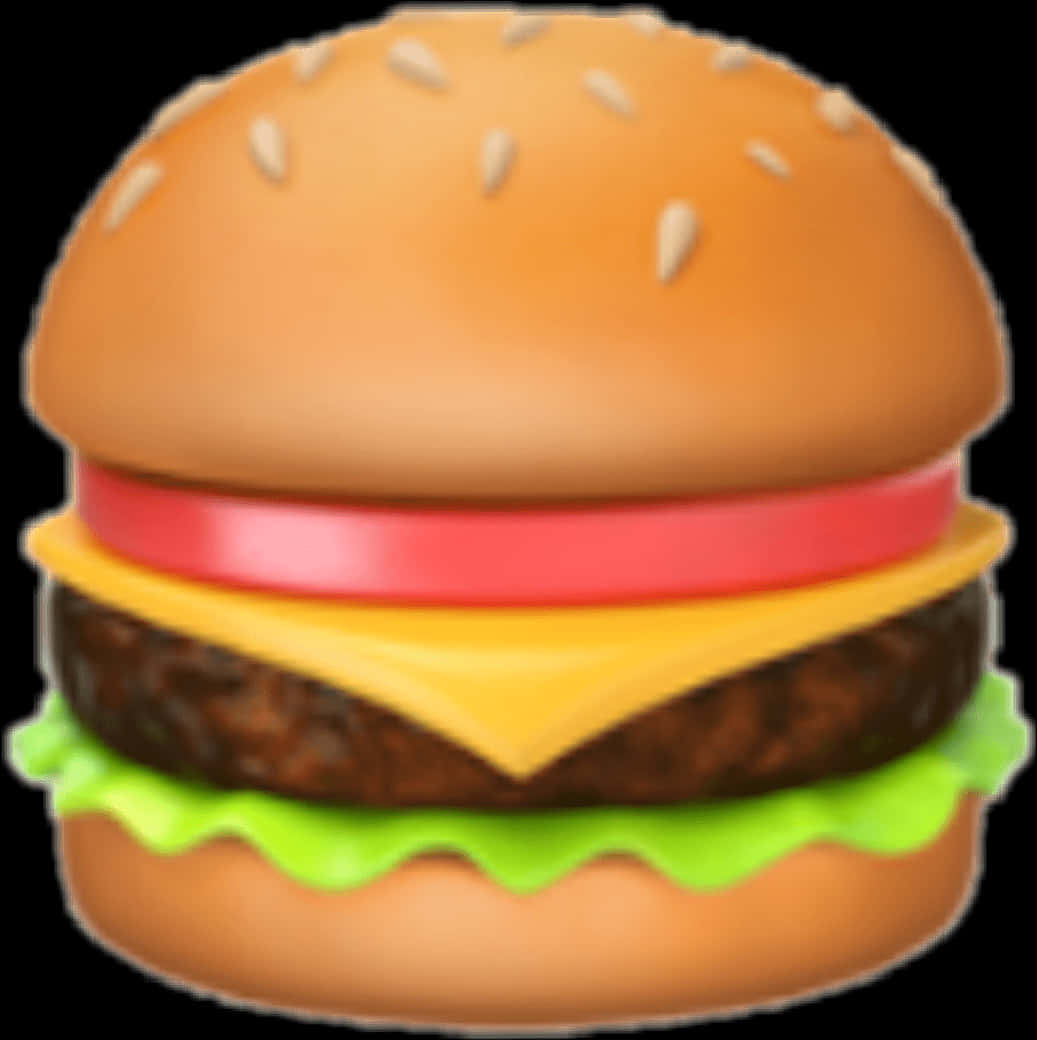 Cheeseburger Emoji Graphic PNG