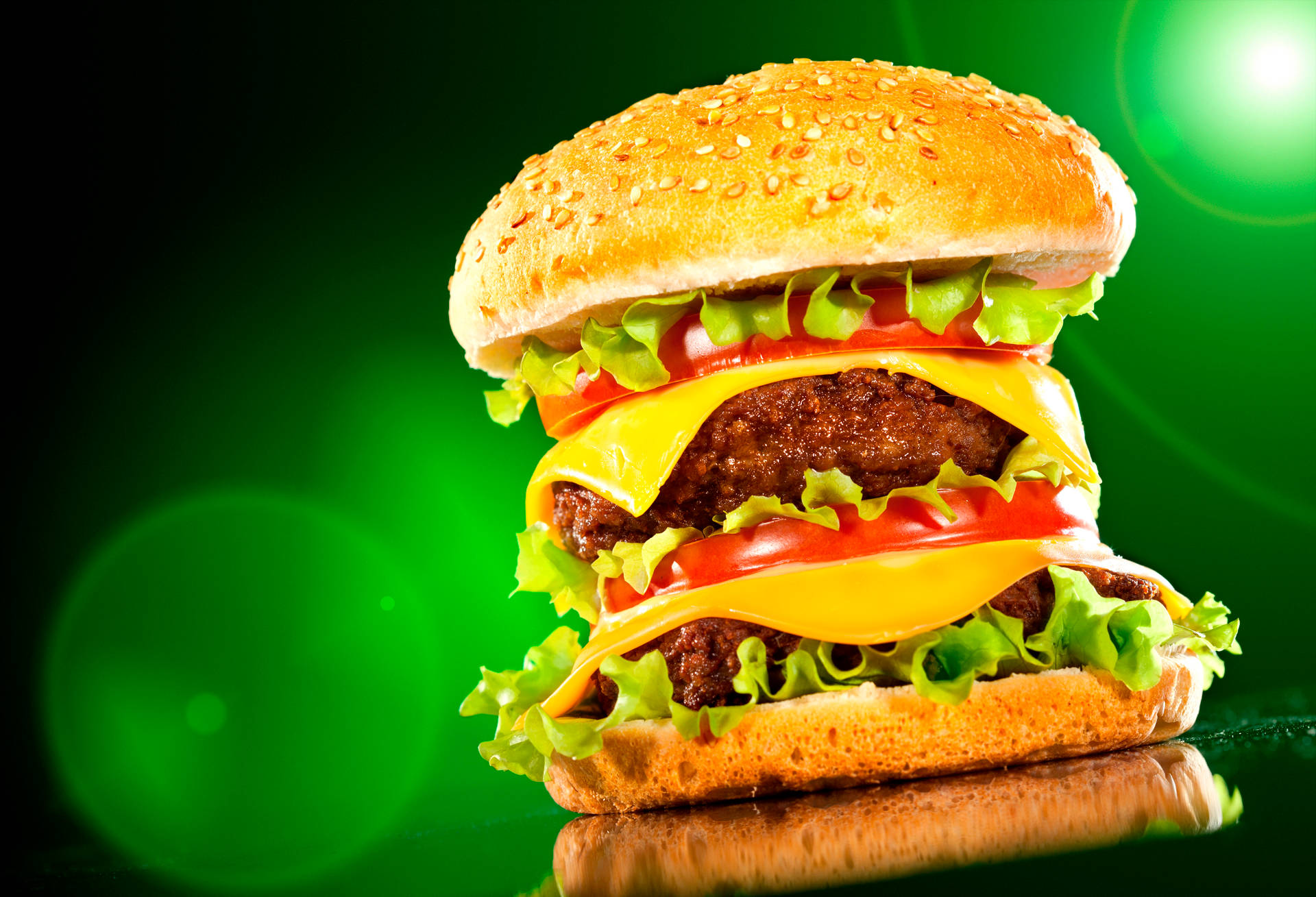 Cheeseburger i Tilt Shift Blur stil Wallpaper