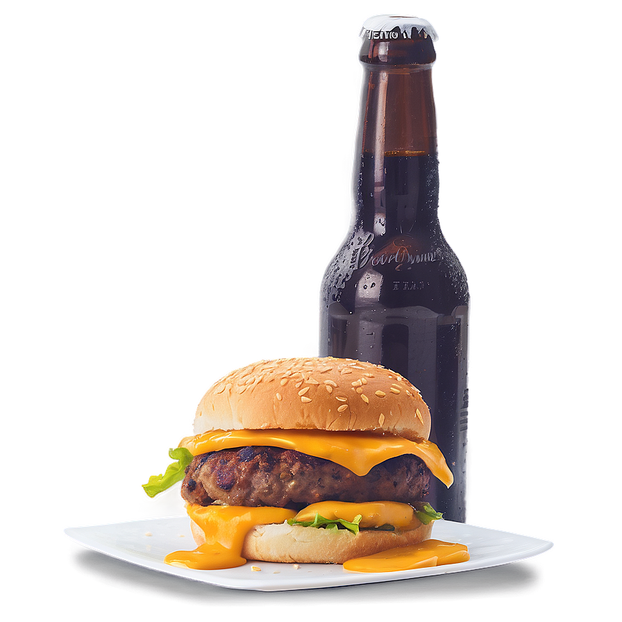 Cheeseburger With Beer Cheese Png Hwr PNG