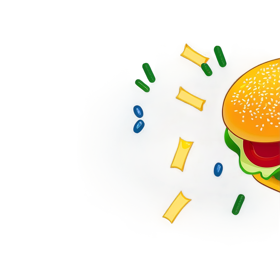Cheeseburger With Fries Png Utt19 PNG