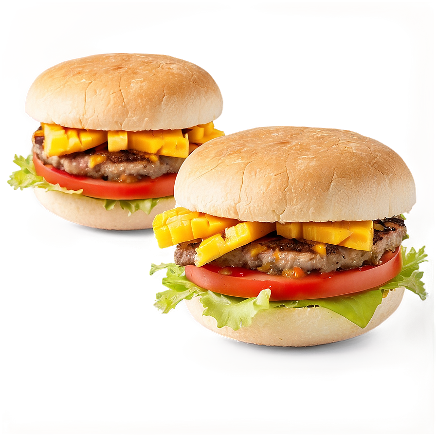 Cheeseburger With Mango Salsa Png 20 PNG