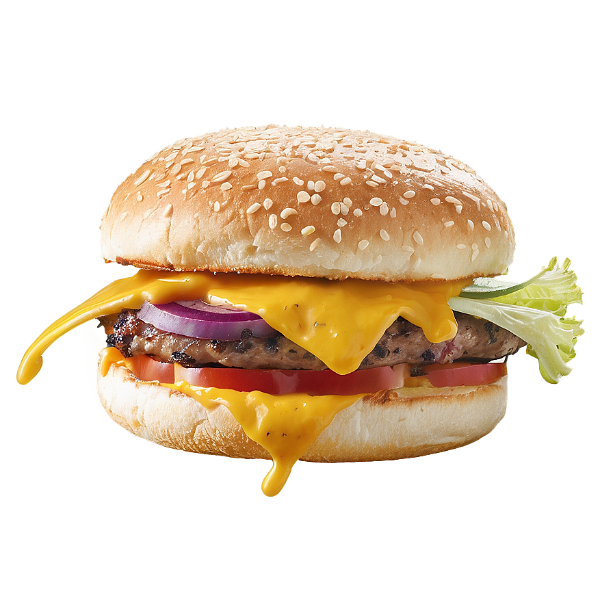 Download Cheeseburger With Mustard Png Jog | Wallpapers.com