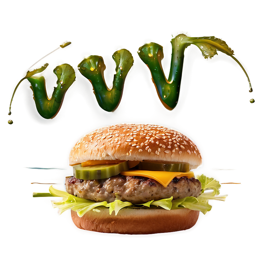 Cheeseburger With Pickles Png 05242024 PNG