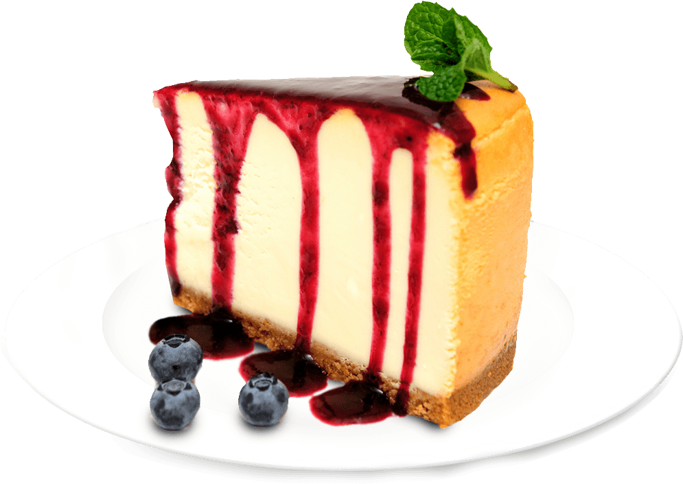 Cheesecakewith Berry Drizzleand Blueberries.jpg PNG