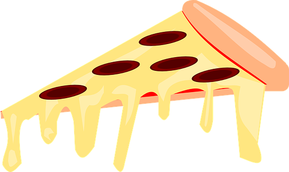 Cheesy Pepperoni Pizza Slice PNG
