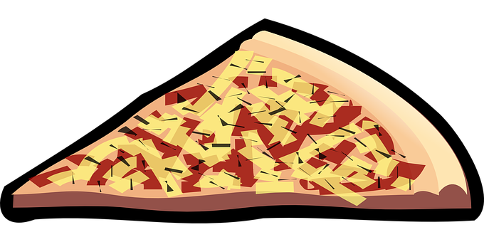 Cheesy Pizza Slice Vector PNG