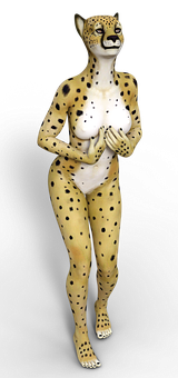 Cheetah Humanoid Artwork PNG