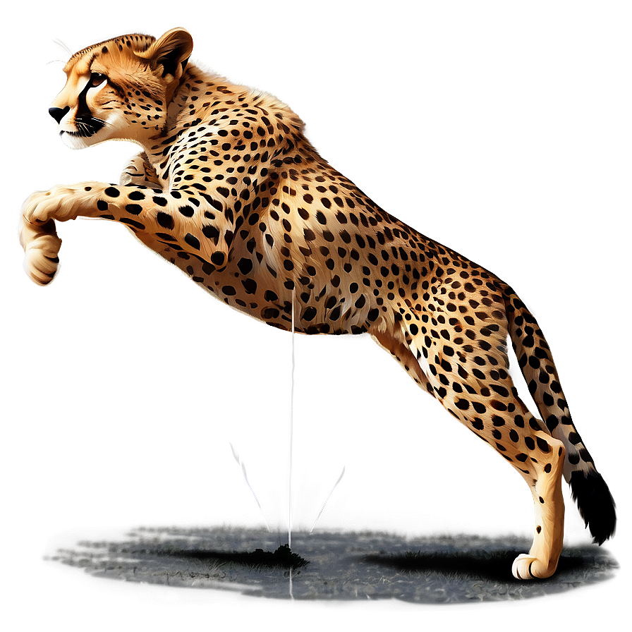 Cheetah Leap Action Png Eom PNG