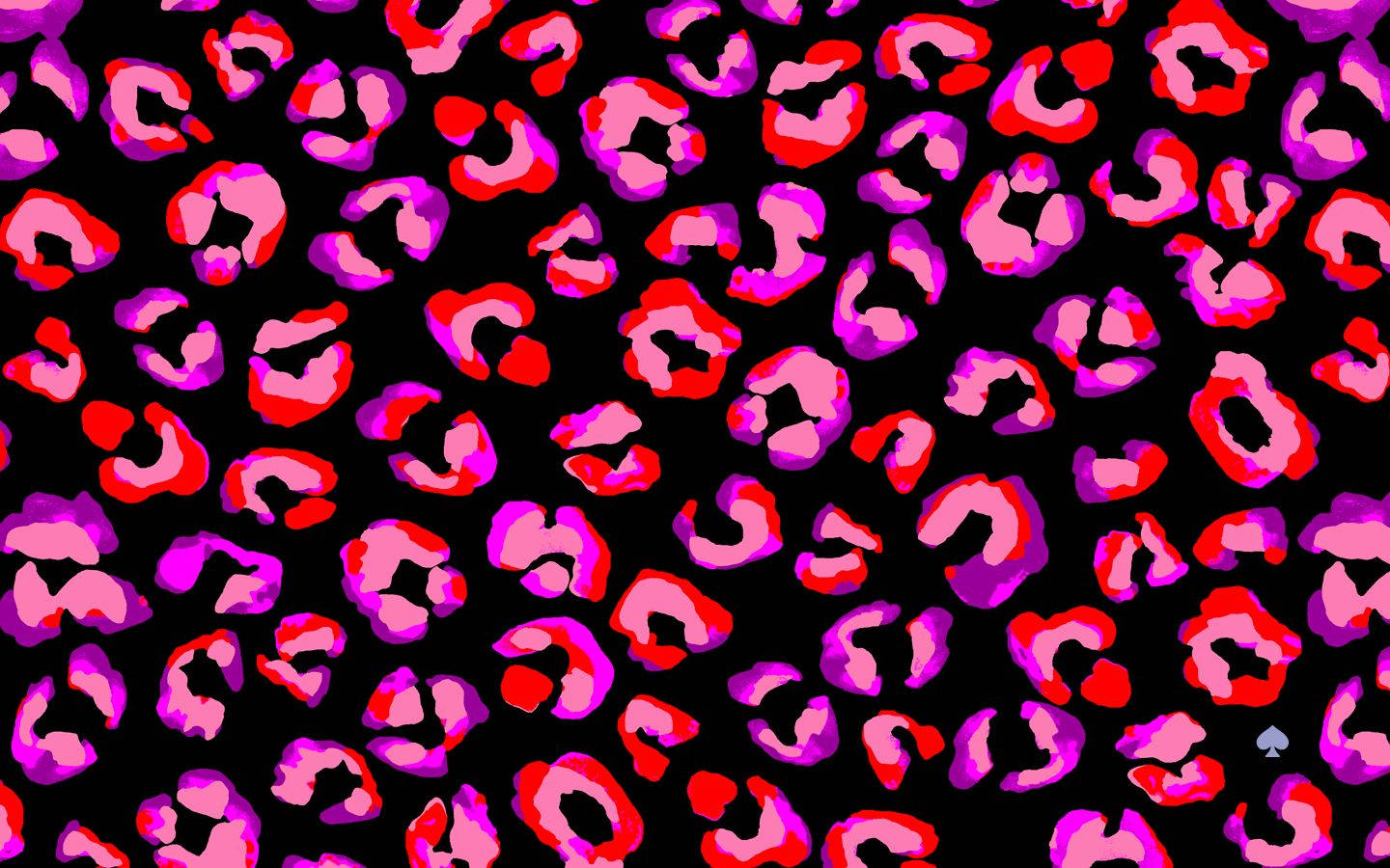 Cheetah Print Black Pink Wallpaper