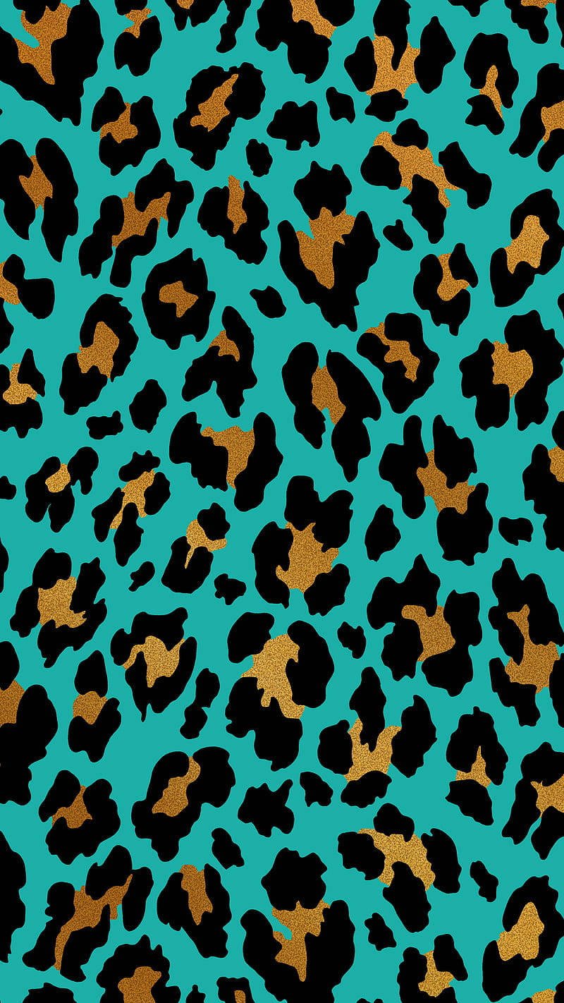 Cheetah Print Green Wallpaper
