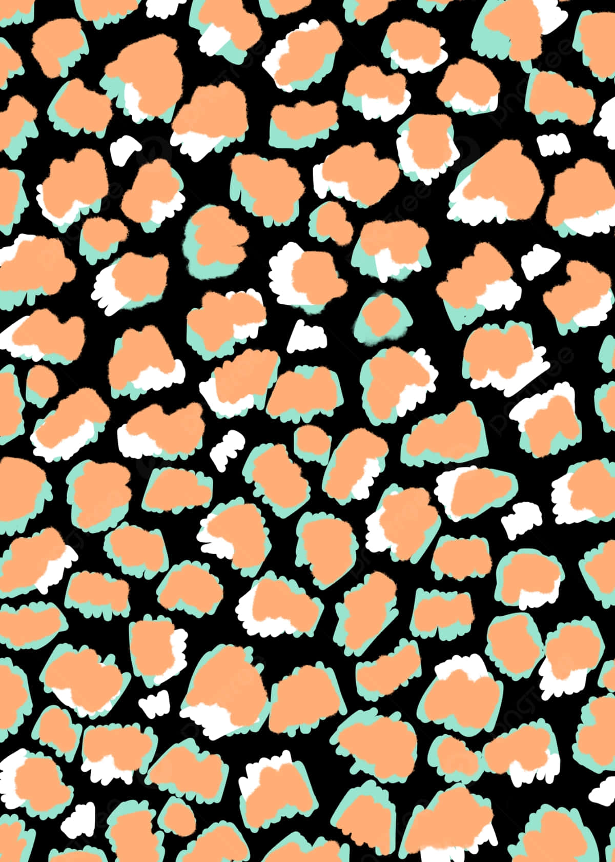 Cheetah_ Print_ Pattern_ Turquoise_ Accent.jpg Wallpaper