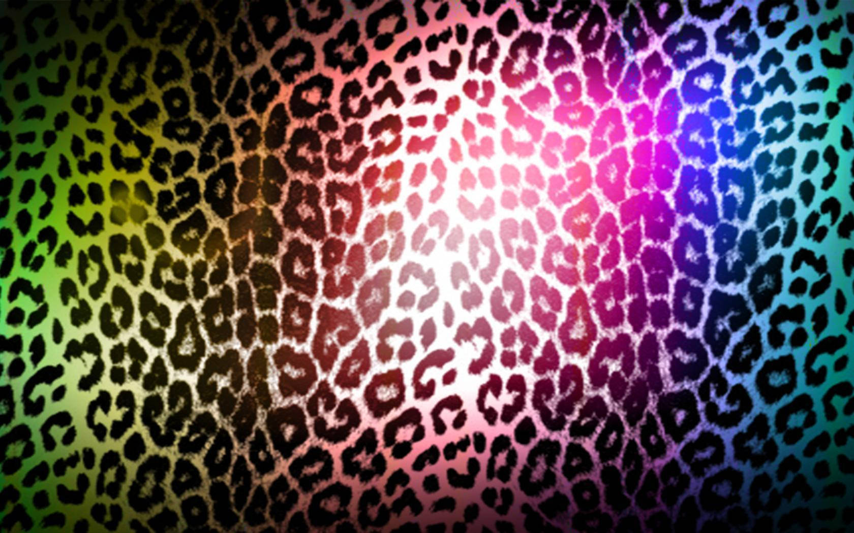 Cheetah Print Rainbow Wallpaper