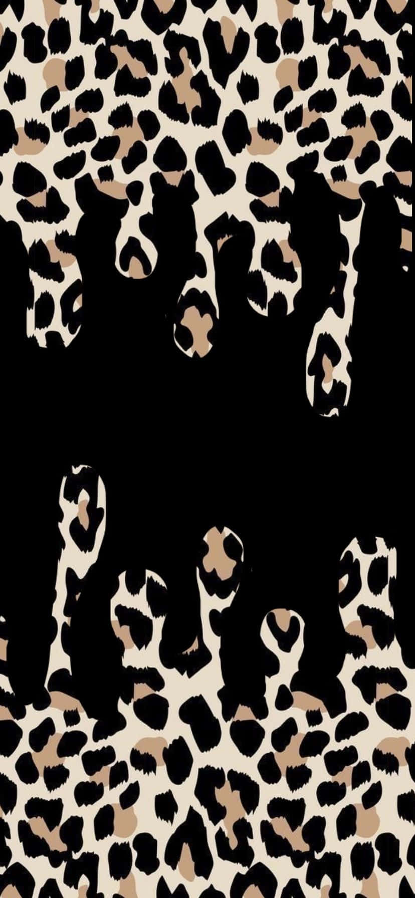 Cheetah Print Silhouette Art Wallpaper