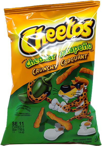 Cheetos Cheddar Jalapeno Crunchy Snack Package PNG