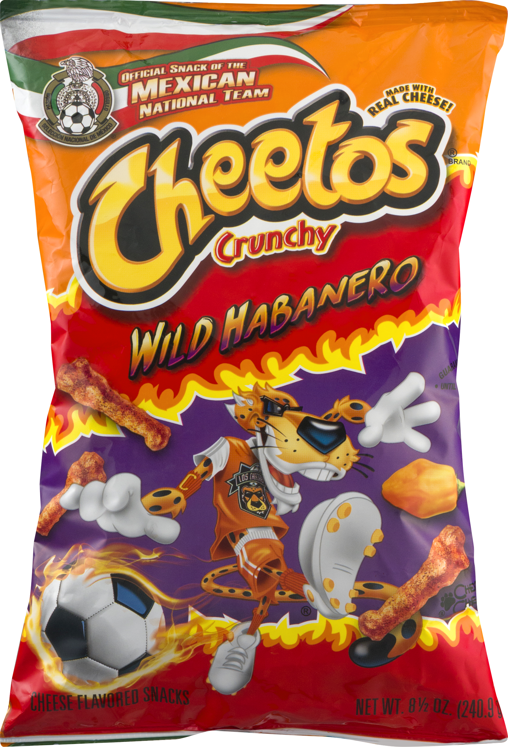 Cheetos Crunchy Wild Habanero Snack Bag PNG