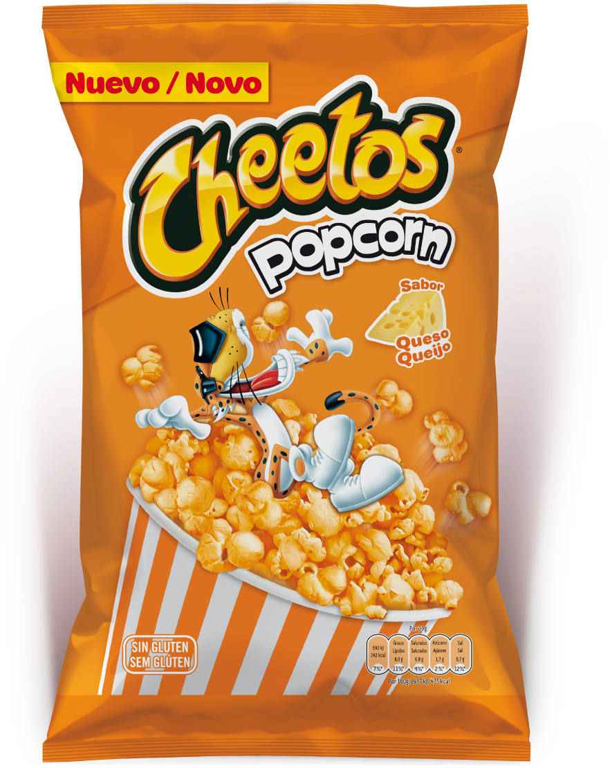 Cheetos Popcorn Queso Flavor Package PNG