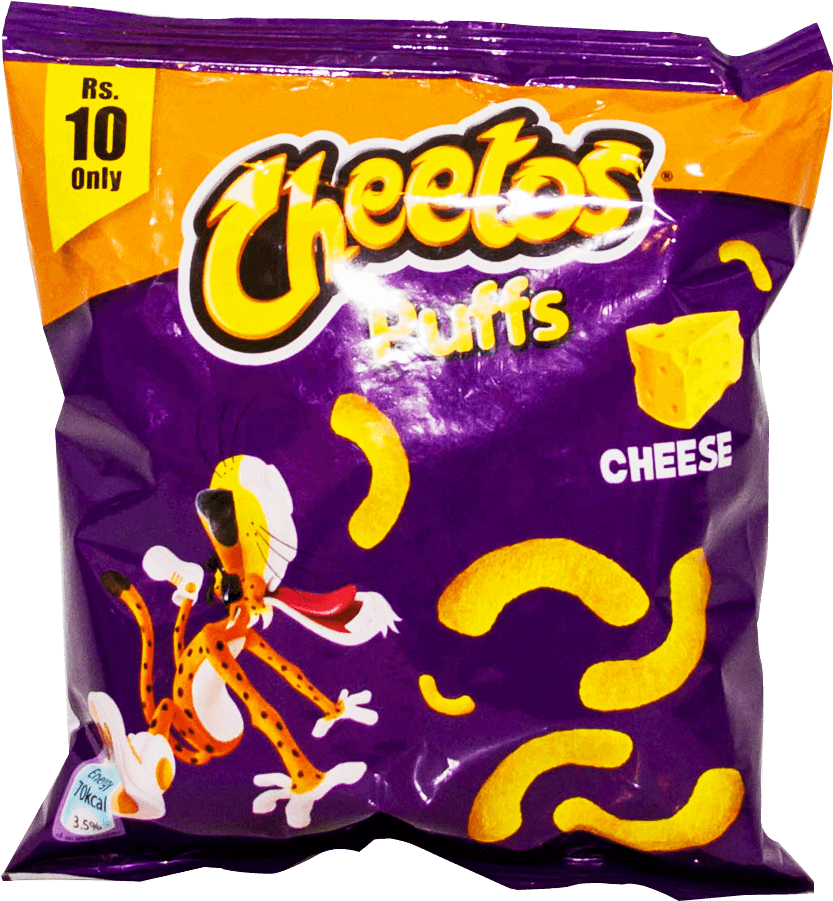 Cheetos Puffs Cheese Flavored Snack Package PNG