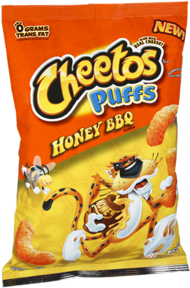 Cheetos Puffs Honey B B Q Flavored Snack Package PNG