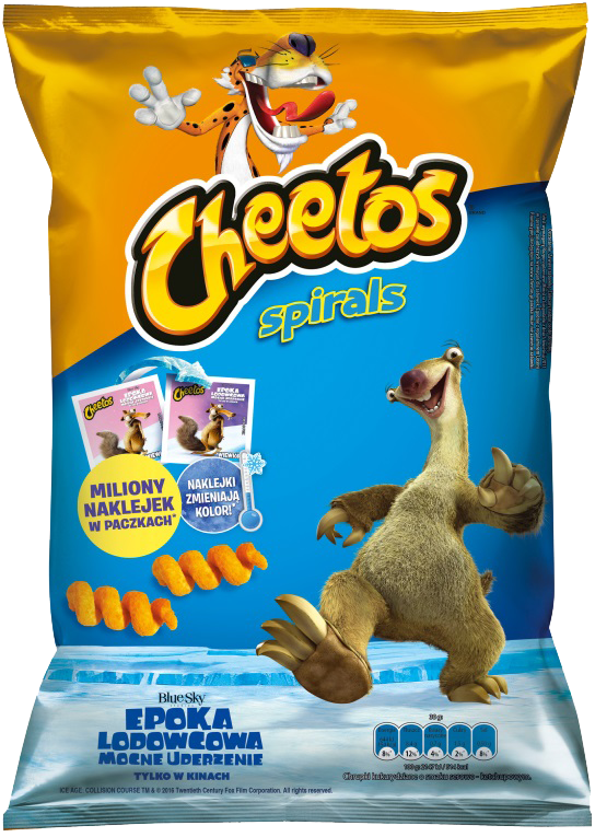 Cheetos Spirals Packagewith Animated Character PNG