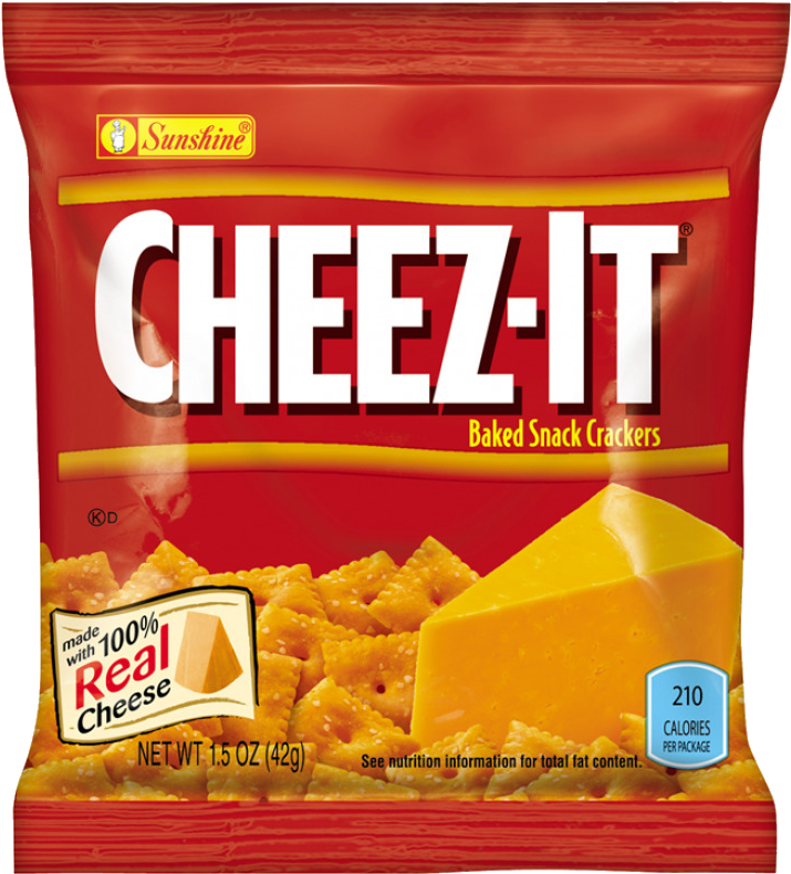 Cheez It Baked Snack Crackers Package PNG