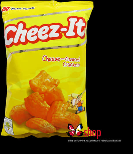 Cheez It Cheese Flavored Crackers Package PNG