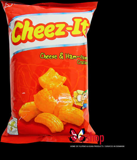 Cheez It Cheese Ham Flavor Crackers Package PNG