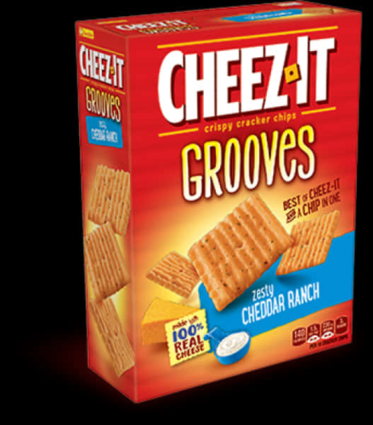 Cheez It Grooves Zesty Cheddar Ranch Box PNG