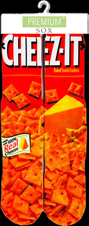 Cheez It Themed Socks Packaging PNG