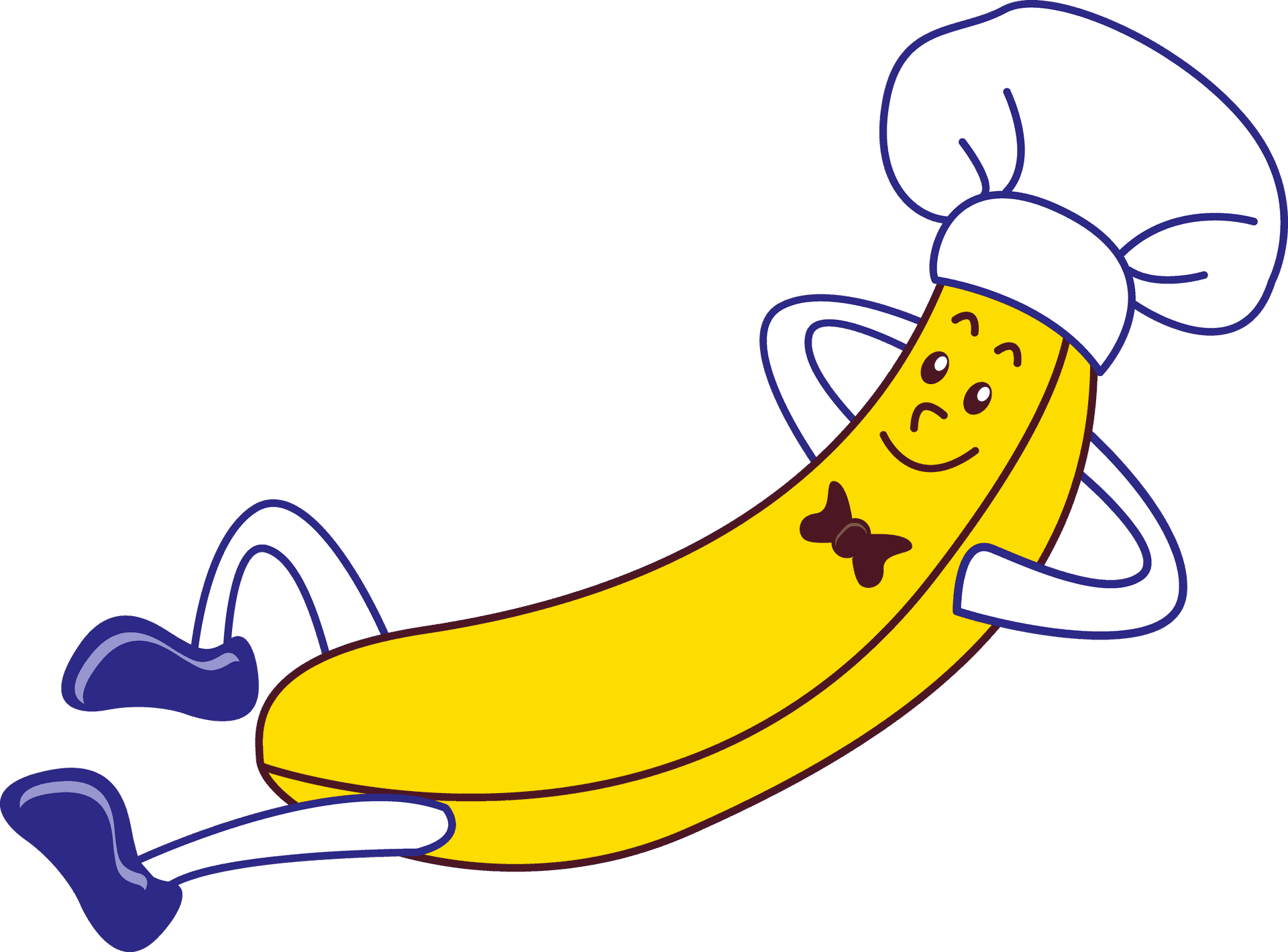 Chef Banana Cartoon Character PNG