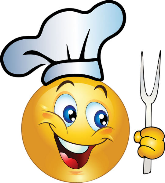 Chef Emoticon Holding Fork PNG