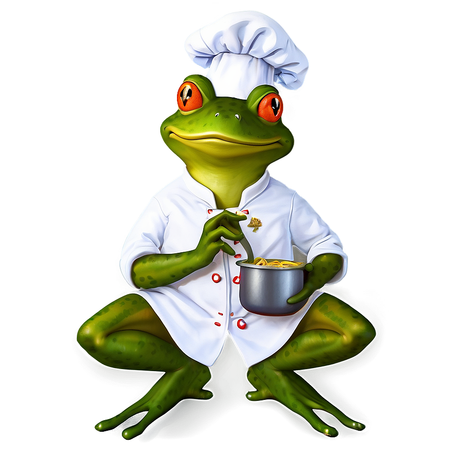 Chef Frog Cooking Png Pqr PNG