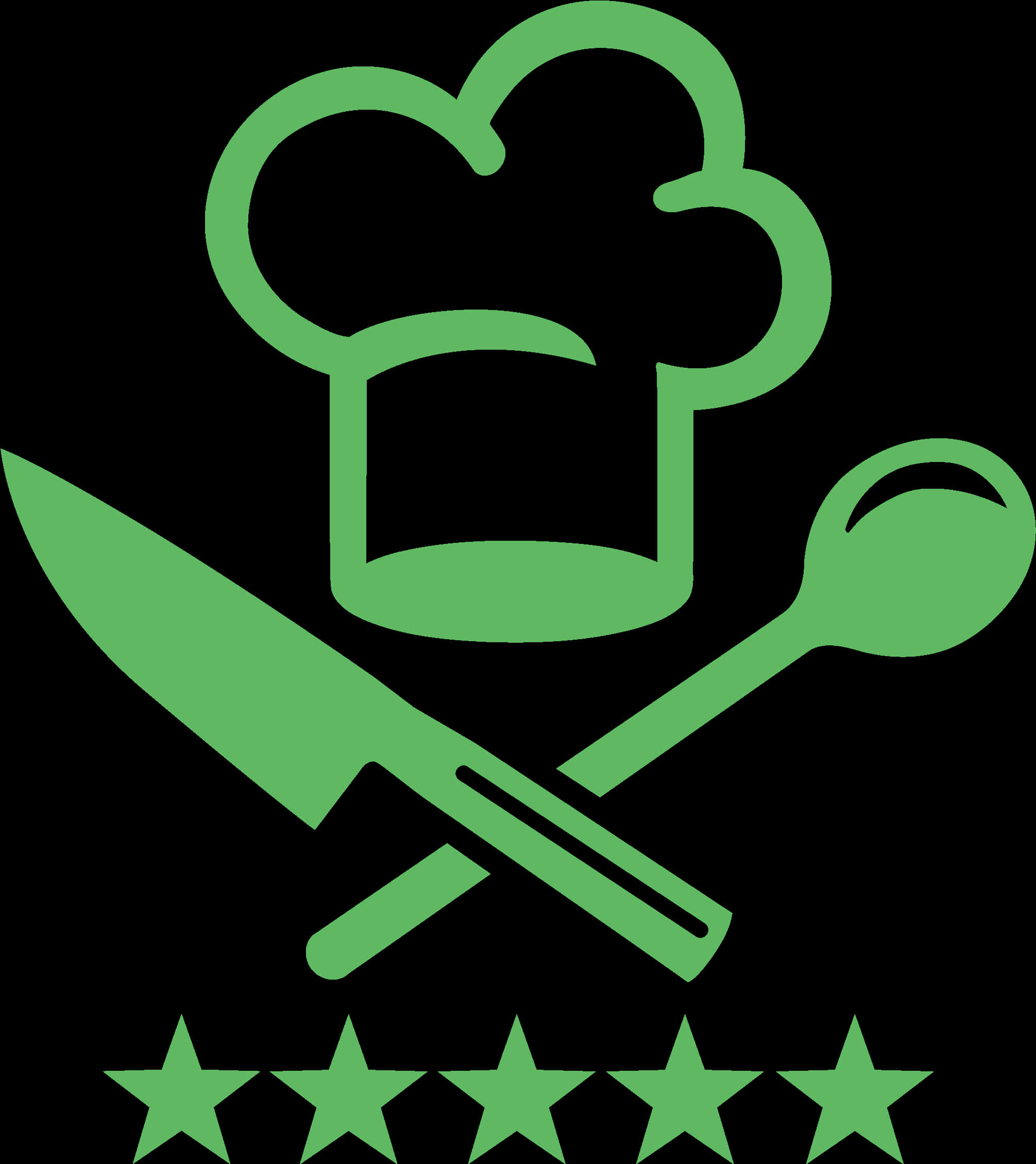Chef Hat Knife Spoon Rating Stars Graphic PNG