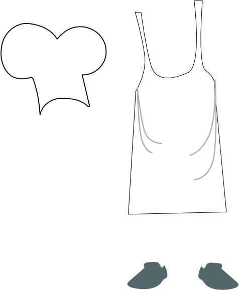 Chef Hatand Apron Vector Illustration PNG