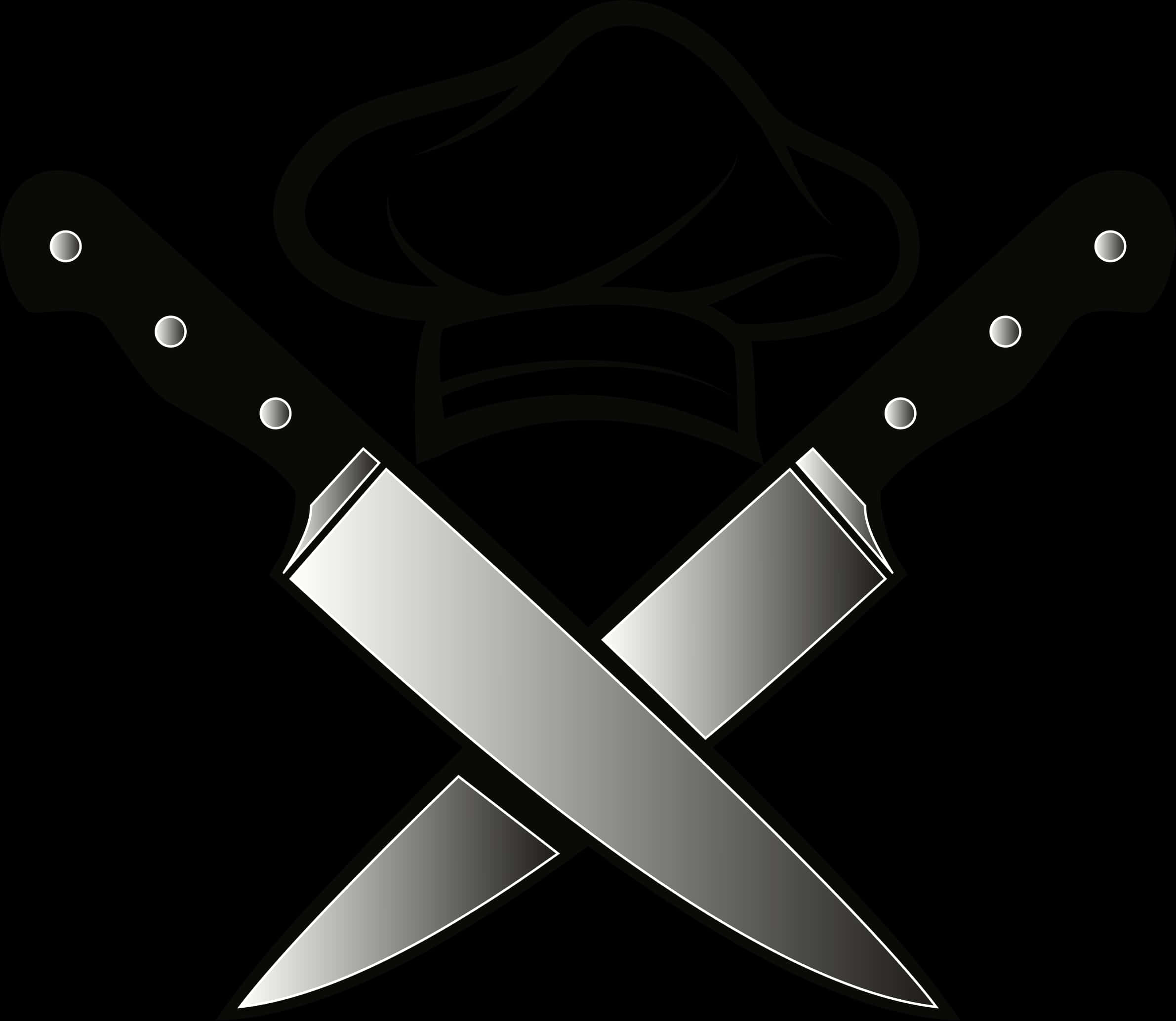 Chef Hatand Crossed Knives Logo PNG