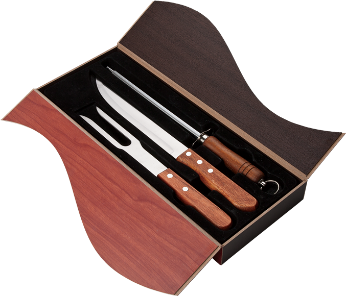 Chef Knife Setin Box PNG