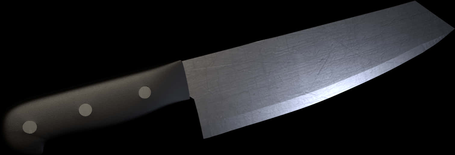 Chef Knifeon Black Background.jpg PNG