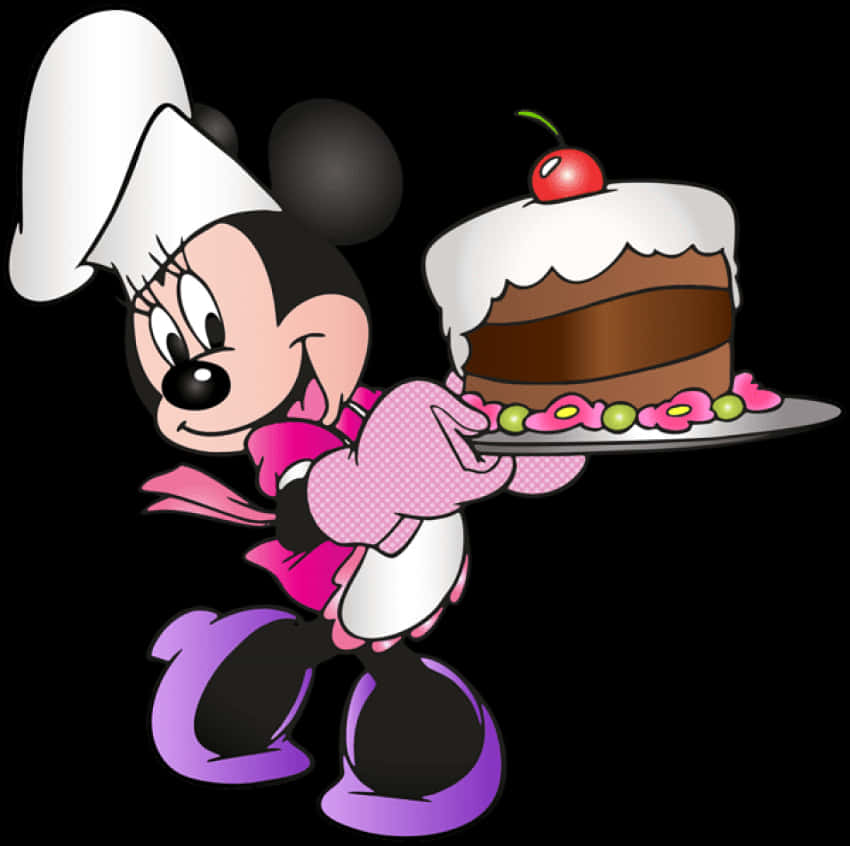 Chef Mousewith Cake PNG