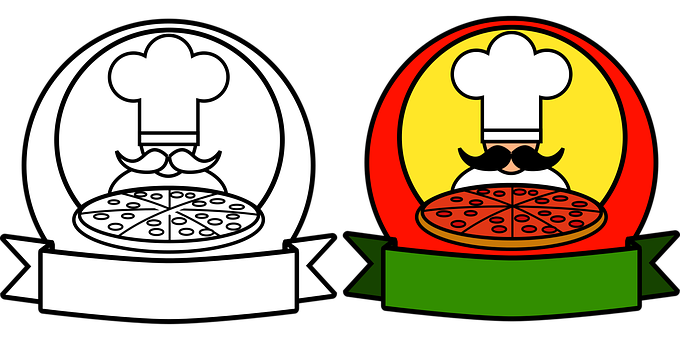 Chef Pizza Logo Comparison PNG